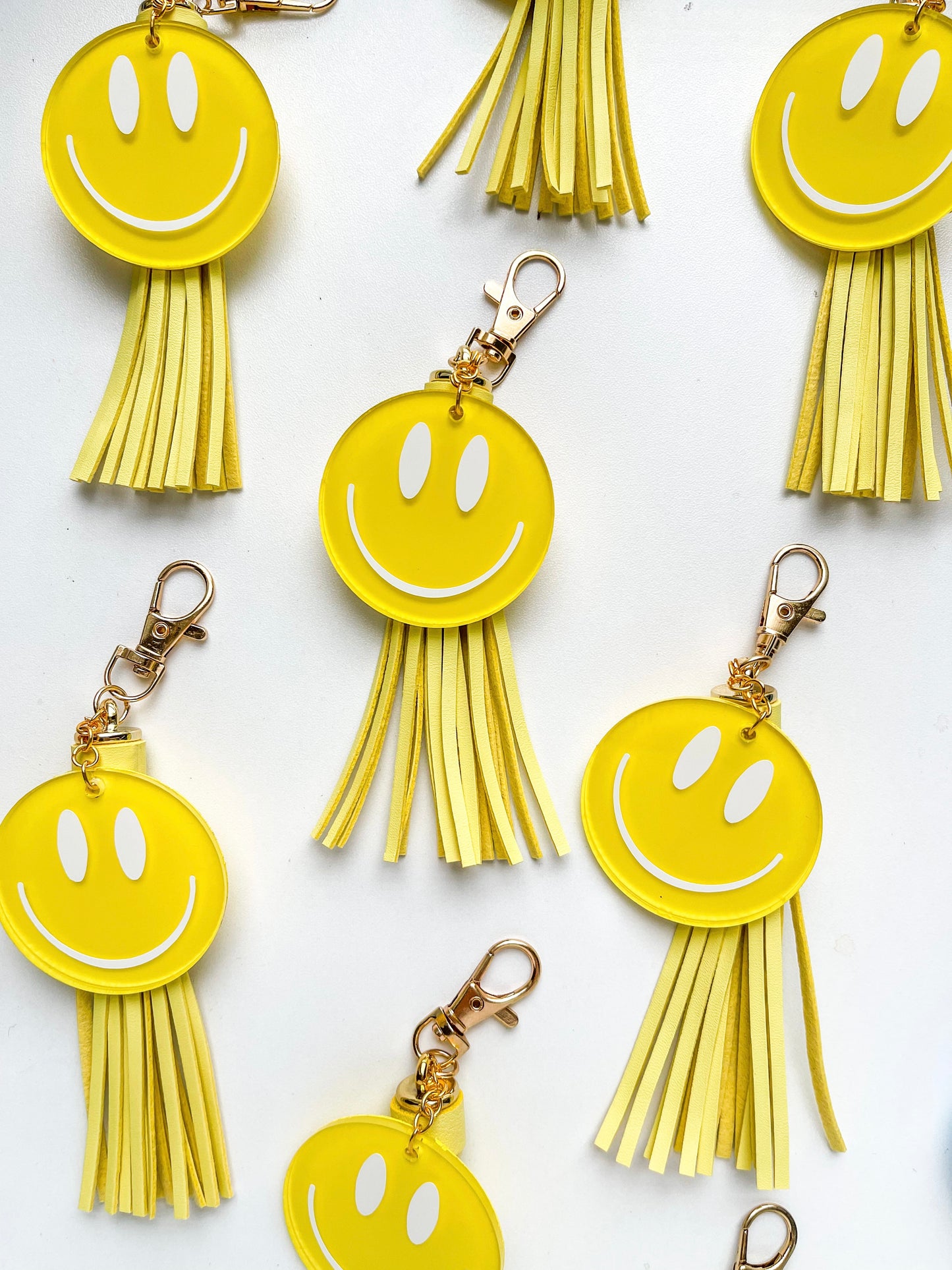 Smiley Face Acrylic Keychain