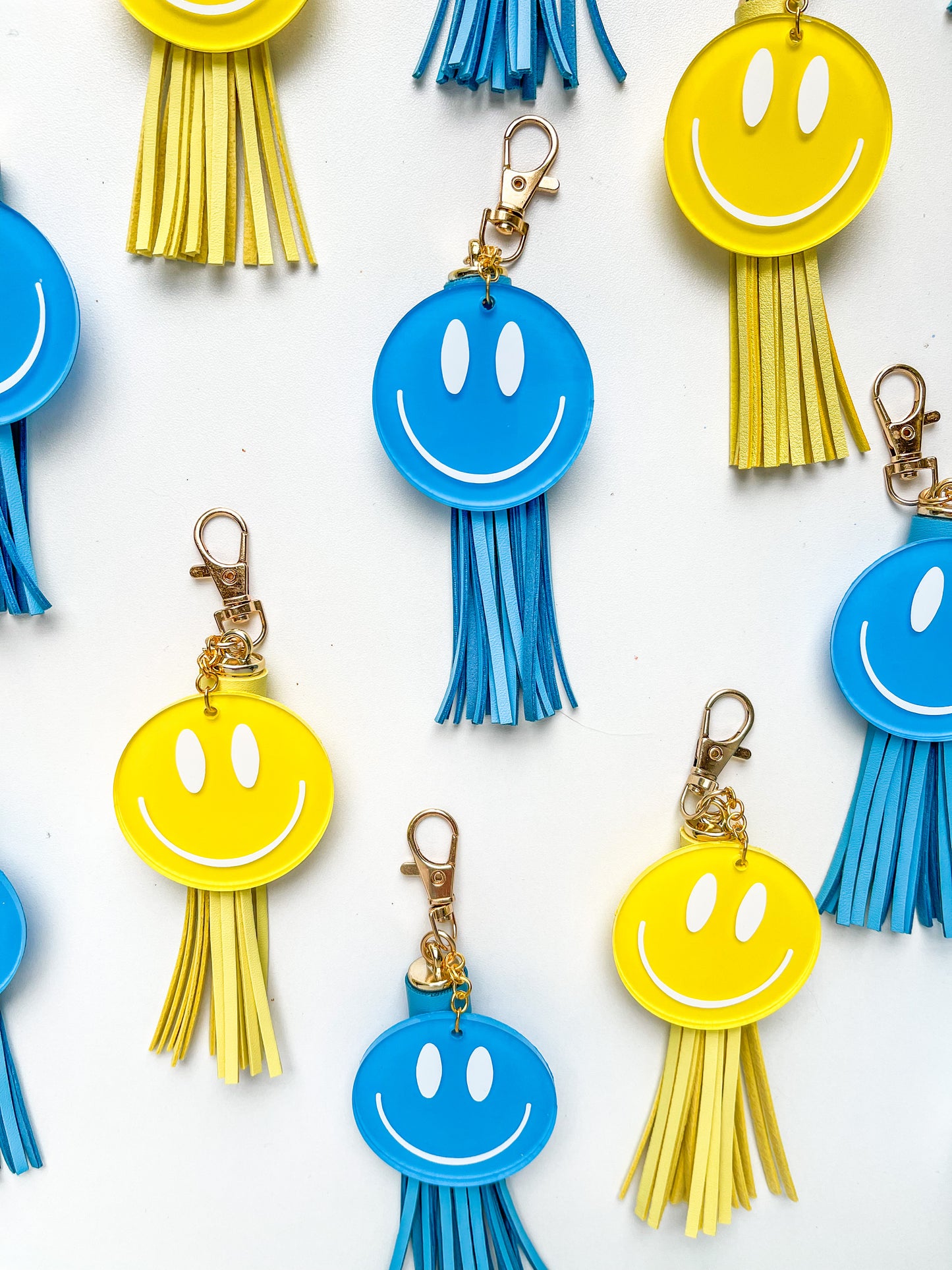 Smiley Face Acrylic Keychain