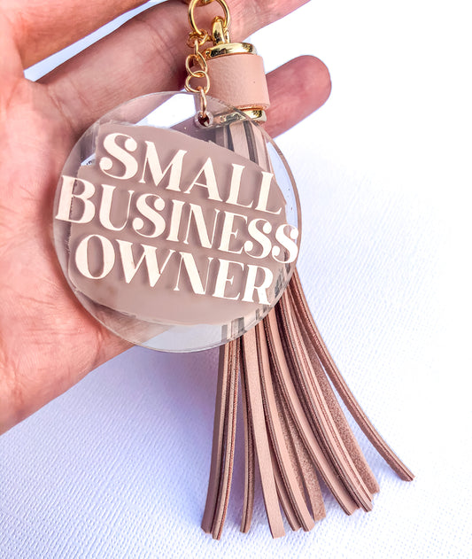 Small Business Owner Nude Color Keychain