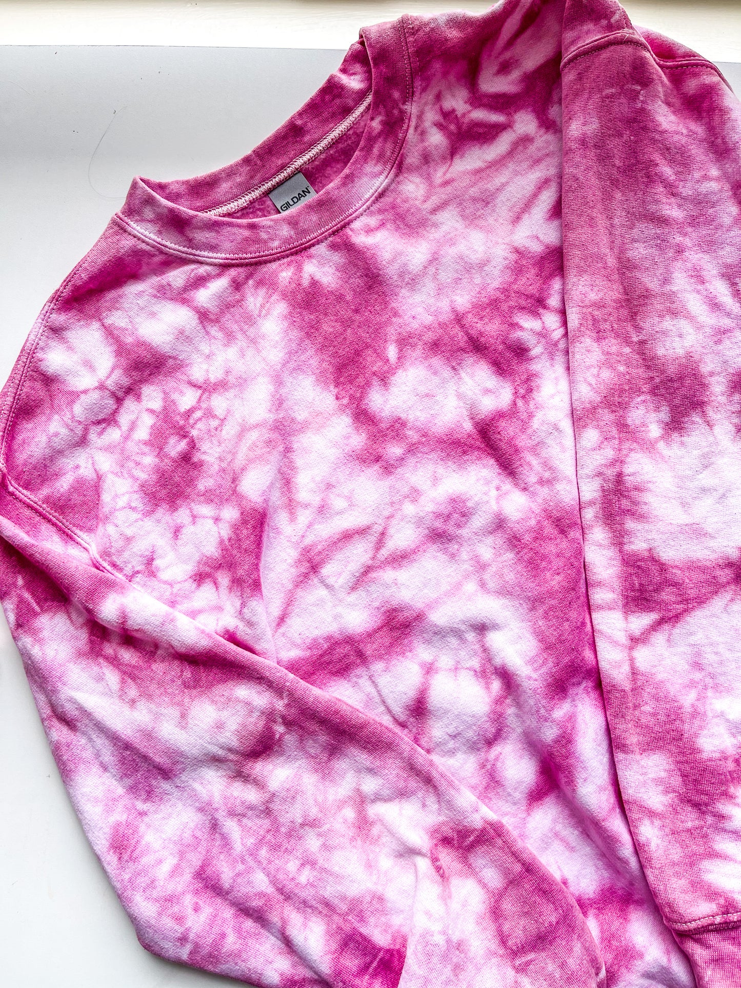 Fucsia Tie Dye Crewneck Sweatshirt