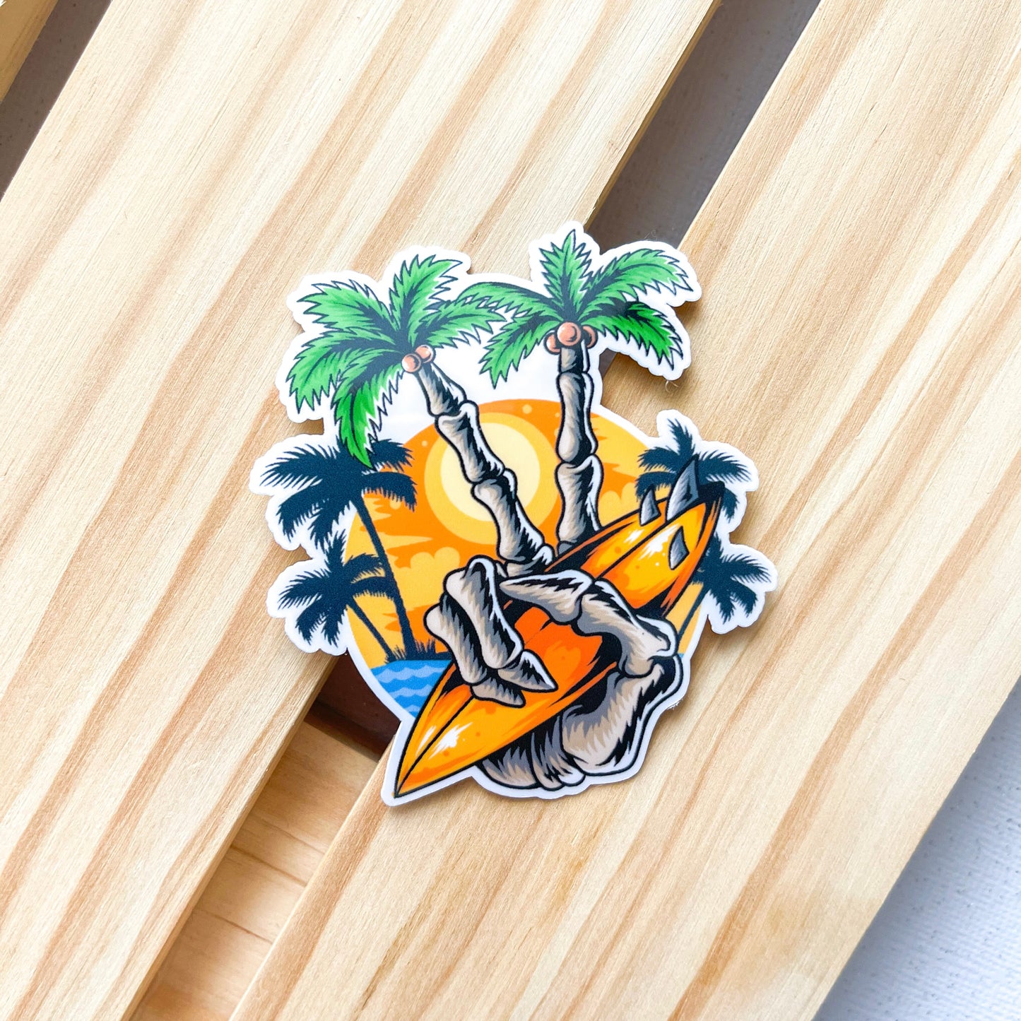 Tropical Skull Sticker