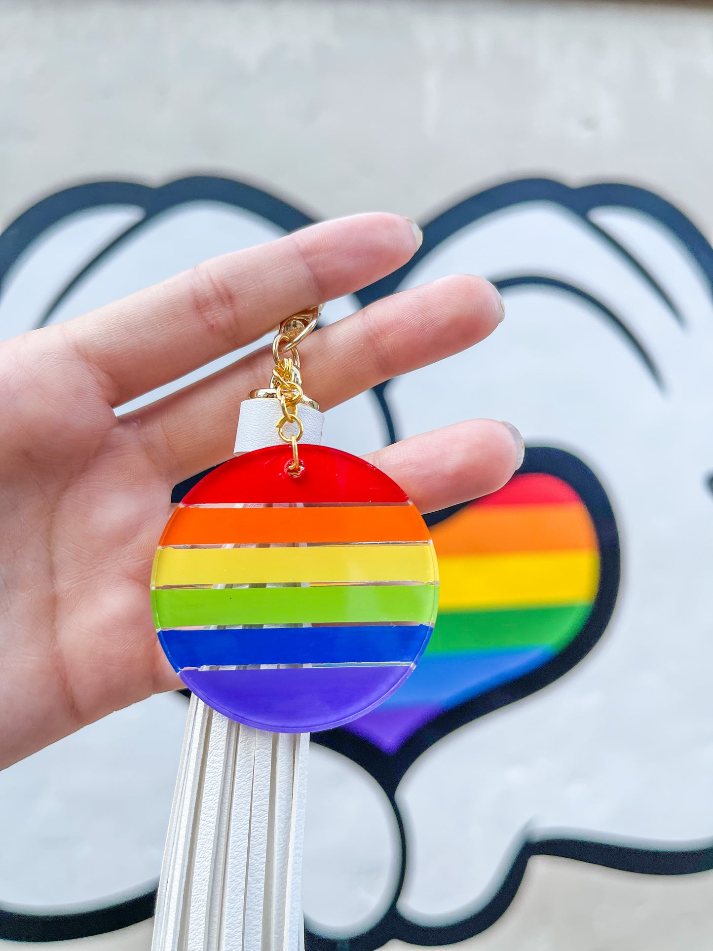 LGBTQ Rainbow Acrylic Keychain