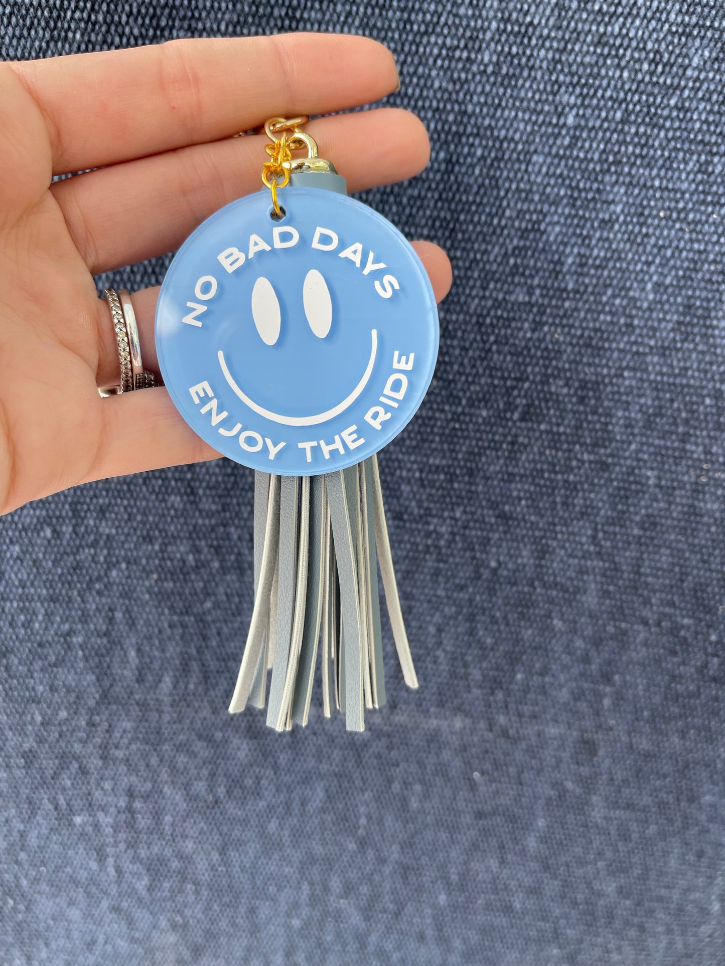 No Bad Days - Enjoy the Ride Hand Painted Acrylic Keychain