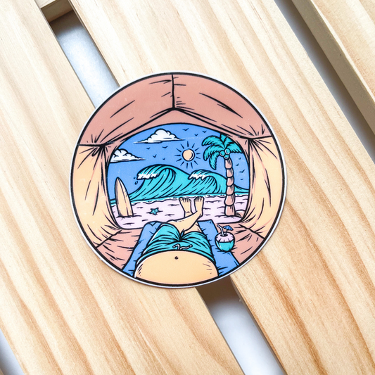 Relaxing Tropical Life View Sticker
