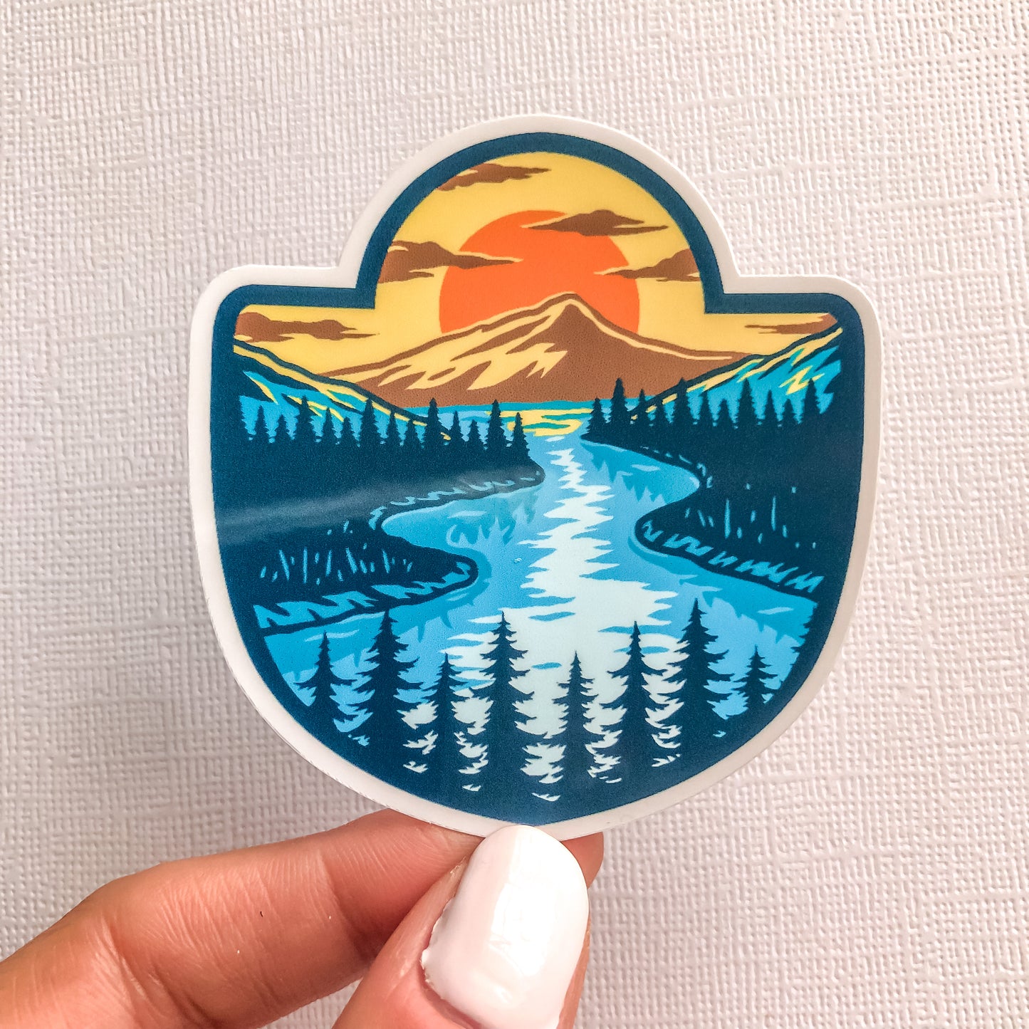 Mountain Lake Paradise Sticker