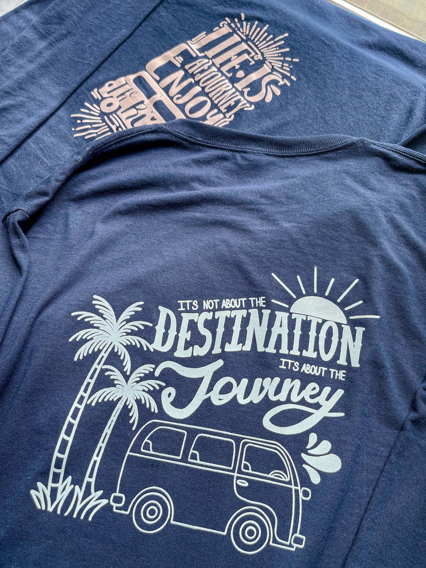 Retro Van Blue Life Front & Back Long Sleeve