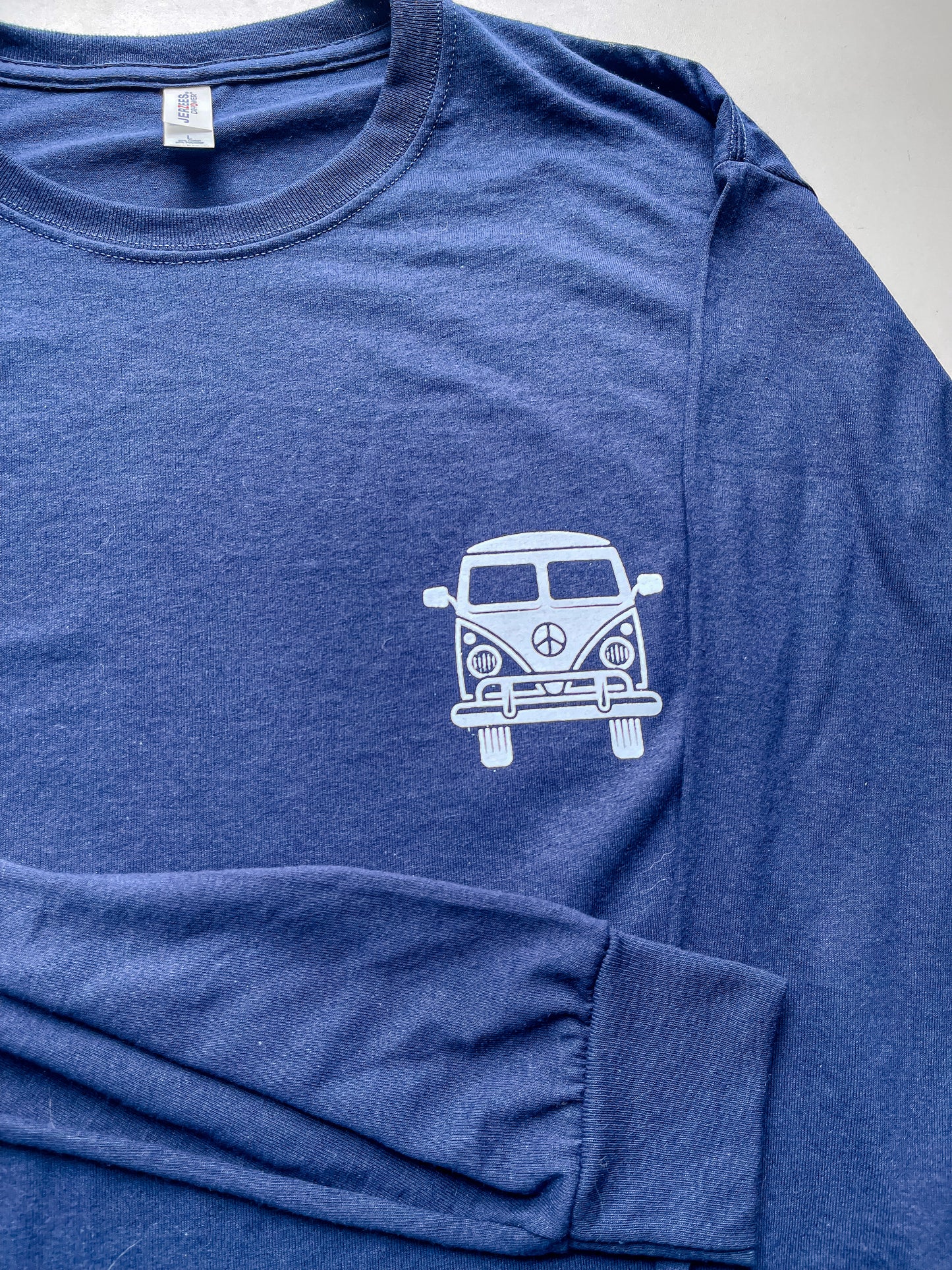 Retro Van Blue Life Front & Back Long Sleeve
