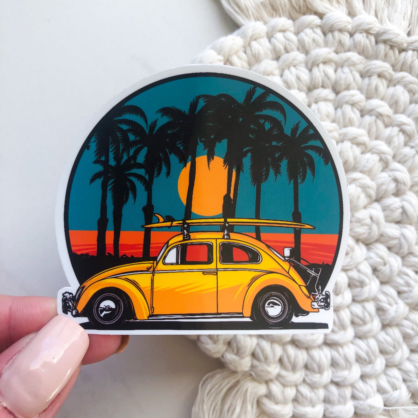 Tropical Volky Sunset Sticker
