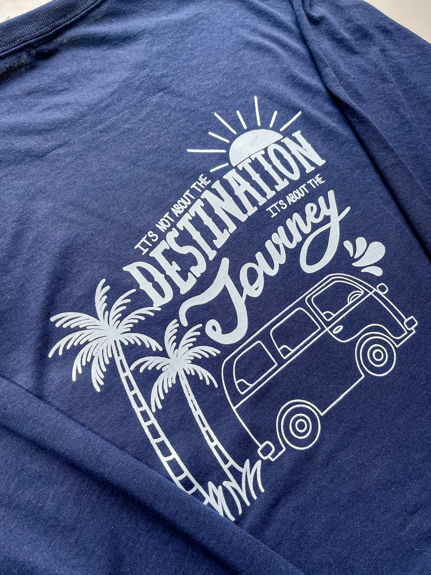 Retro Van Blue Life Front & Back Long Sleeve