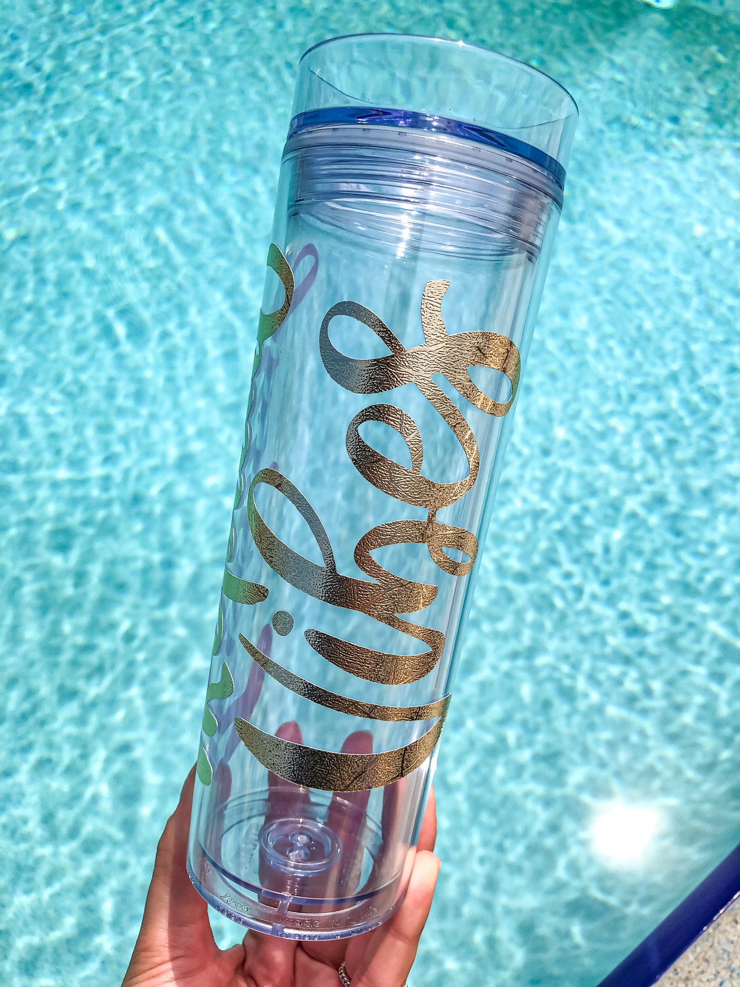 Tropical Vibes Acrylic Summer Tumbler 16oz
