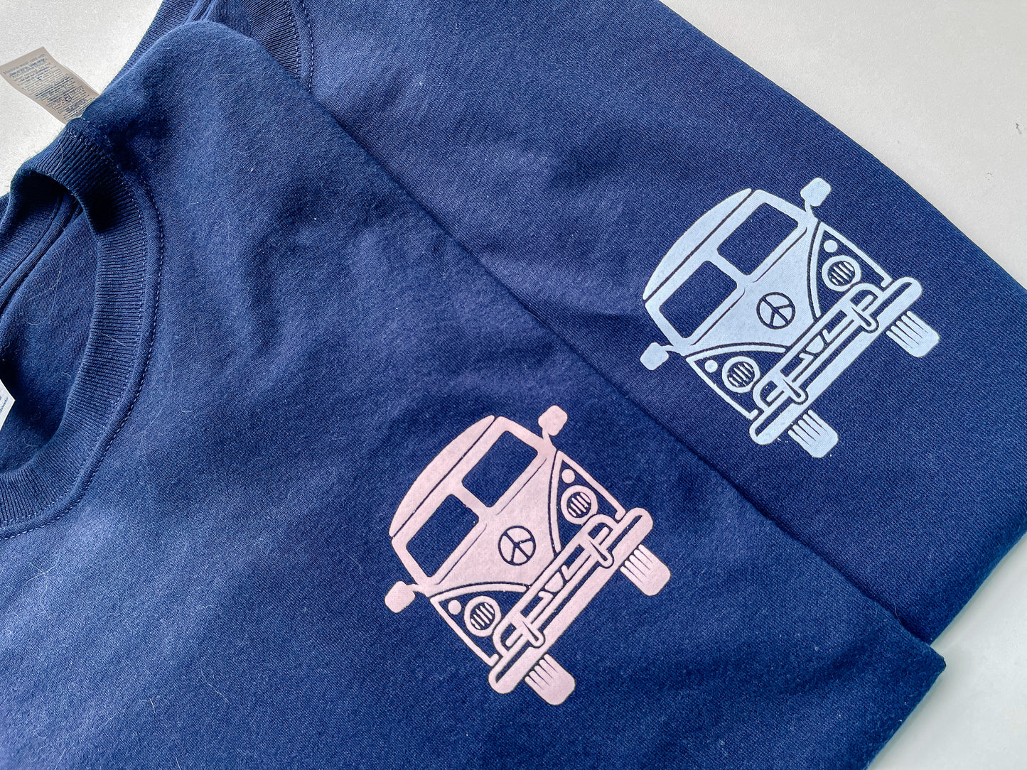 Retro Van Blue Life Front & Back Long Sleeve