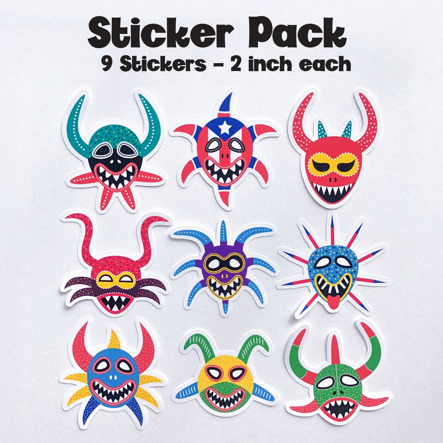 Cabezudos Calle San Sebastián Puerto Rico Sticker