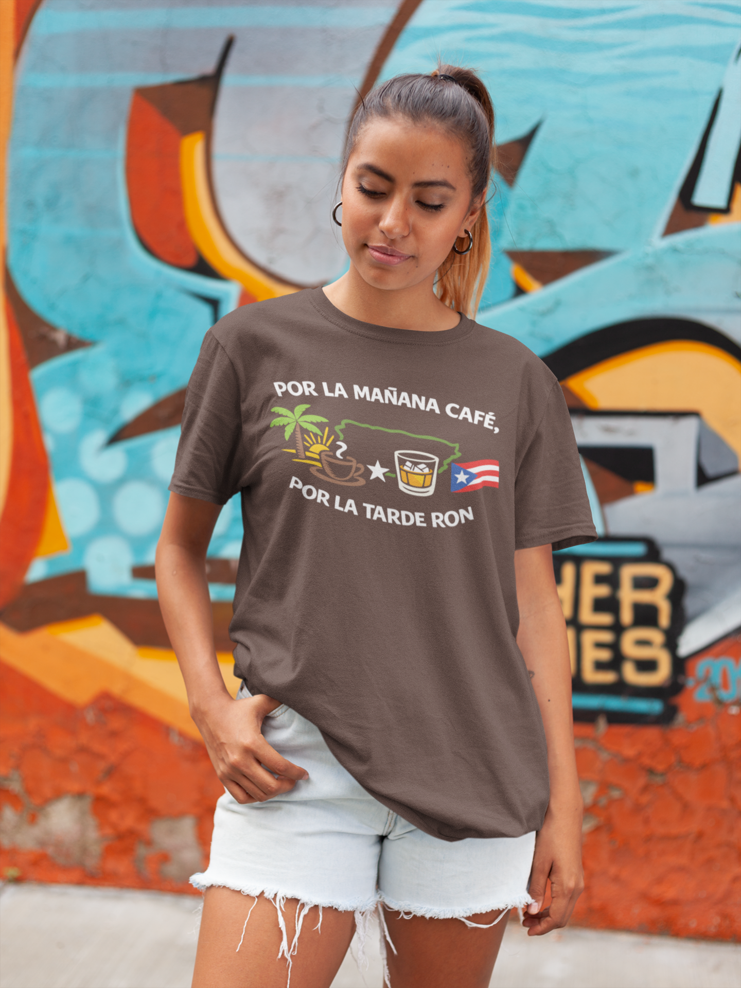 Por la mañana café, por la tarde ron Shirt – Puerto Rico T-Shirt