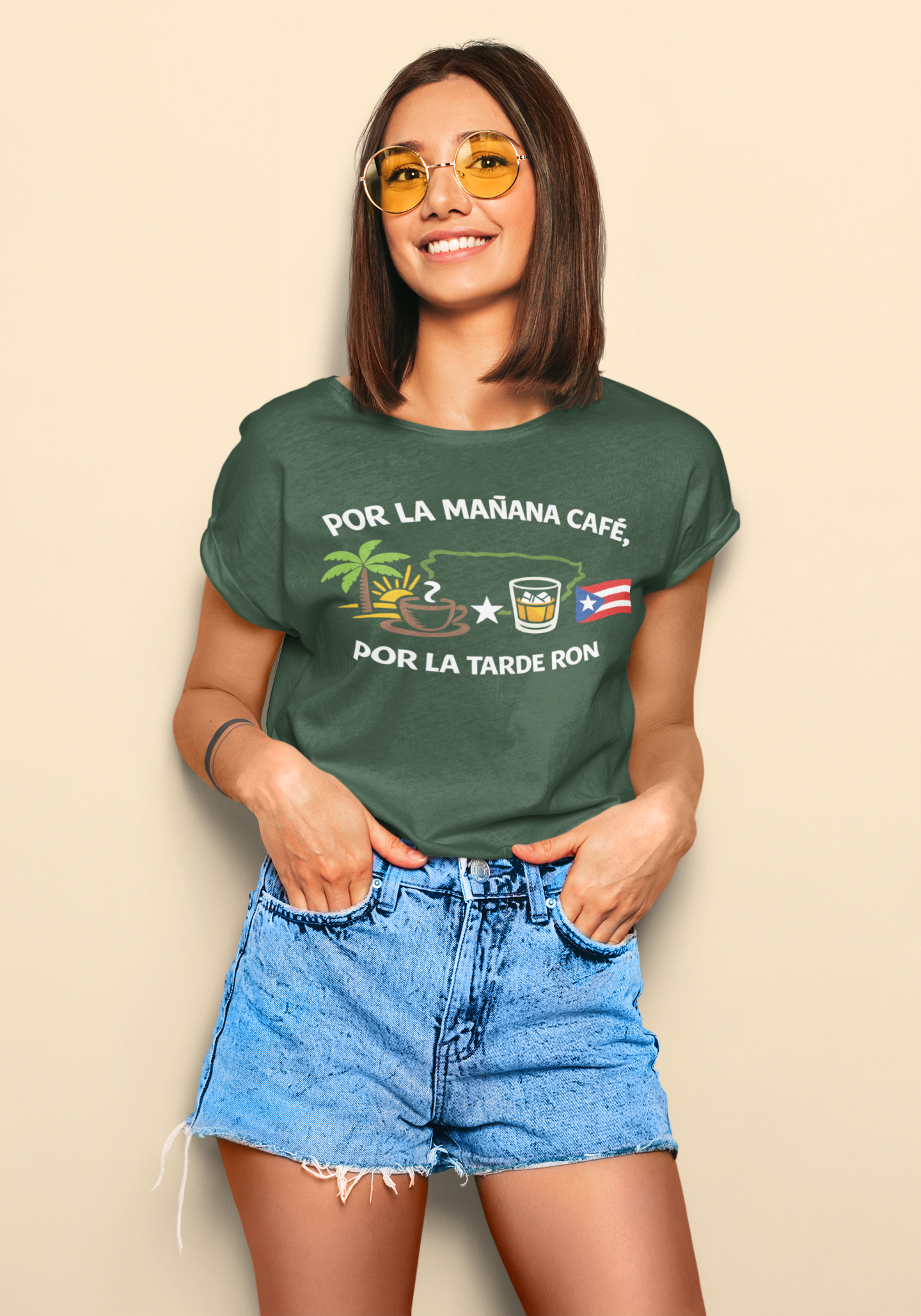 Por la mañana café, por la tarde ron Shirt – Puerto Rico T-Shirt