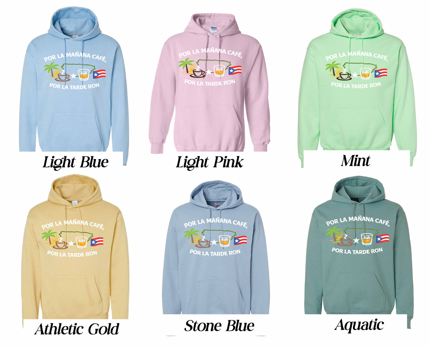 Por la mañana café, por la tarde ron Unisex Hooded Sweatshirt Hoodie