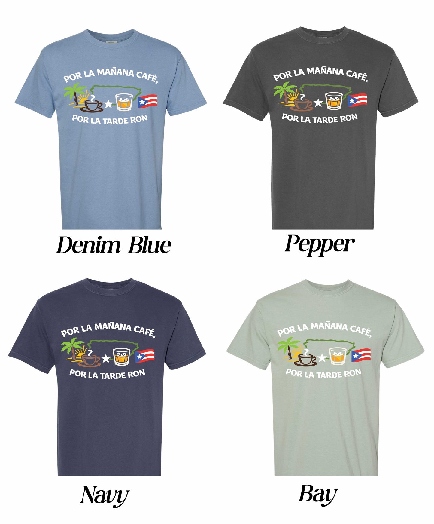 Por la mañana café, por la tarde ron Shirt – Puerto Rico T-Shirt