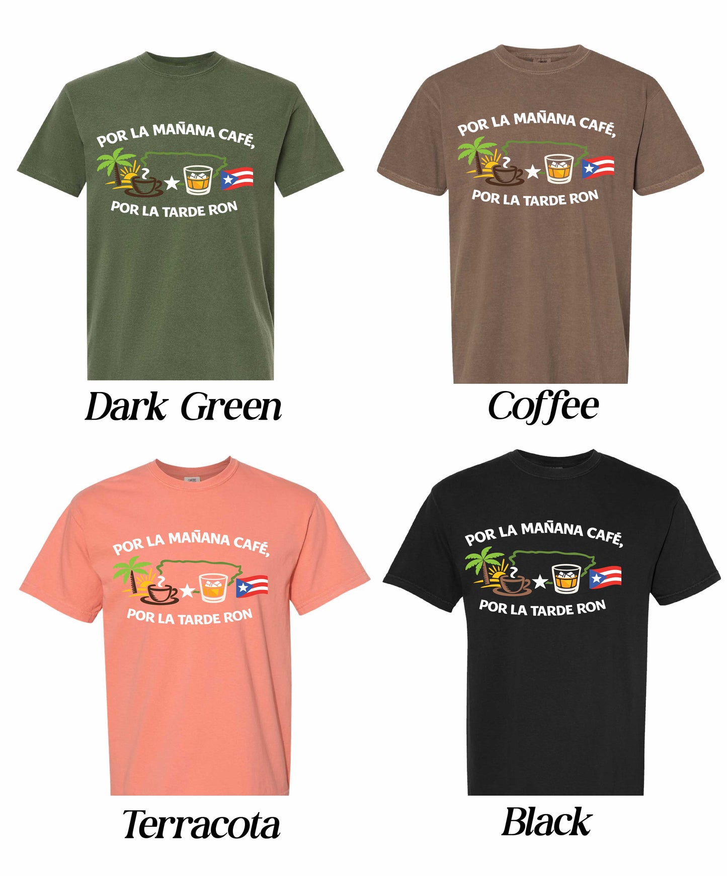 Por la mañana café, por la tarde ron Shirt – Puerto Rico T-Shirt