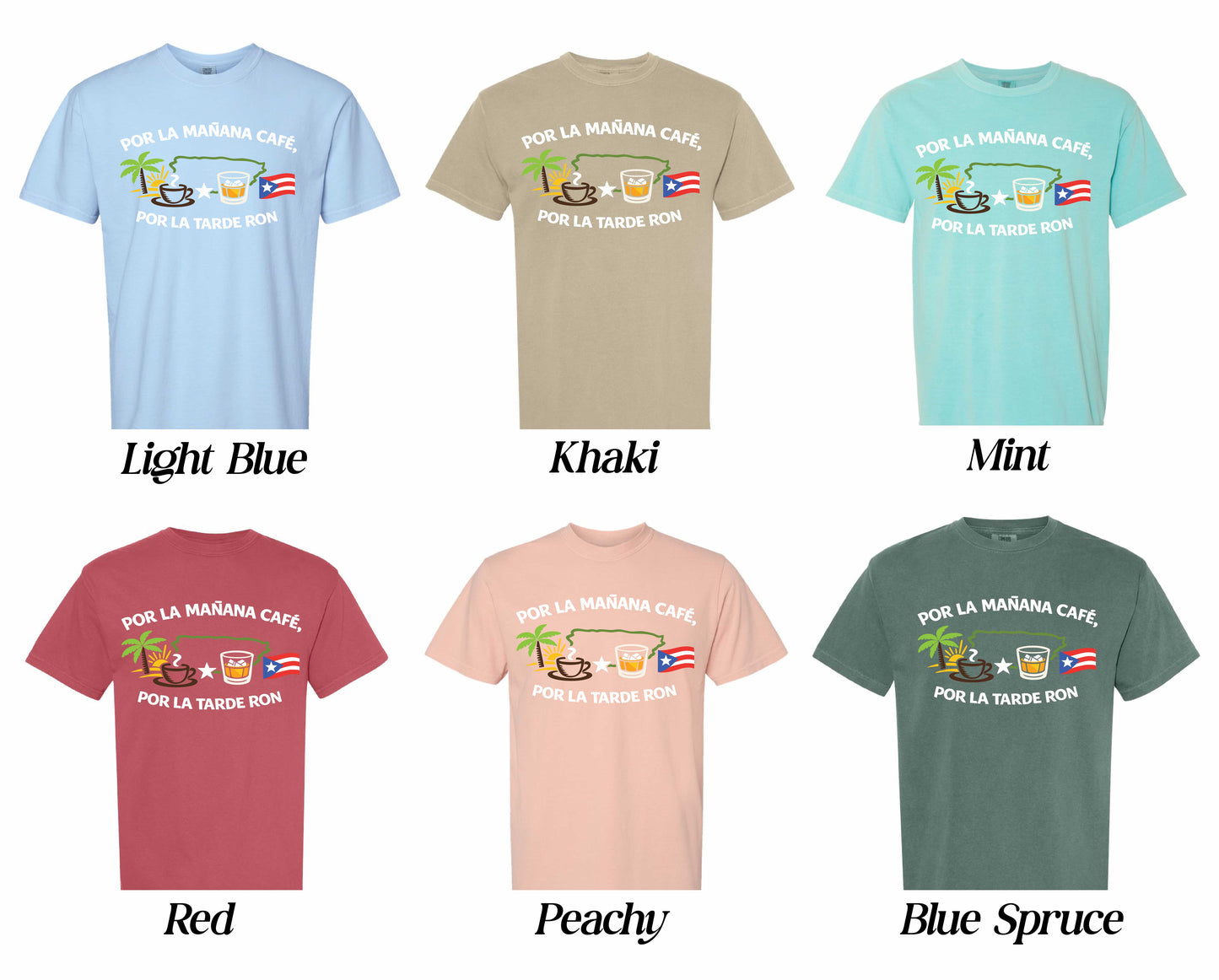 Por la mañana café, por la tarde ron Shirt – Puerto Rico T-Shirt