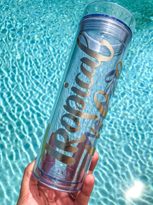 Tropical Vibes Acrylic Summer Tumbler 16oz