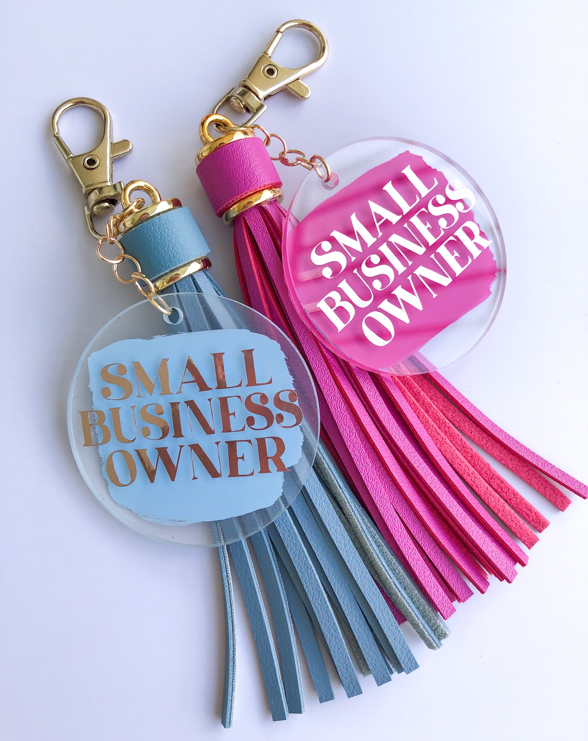 Small Business Owner Hand Painted Acrilyc Keychain