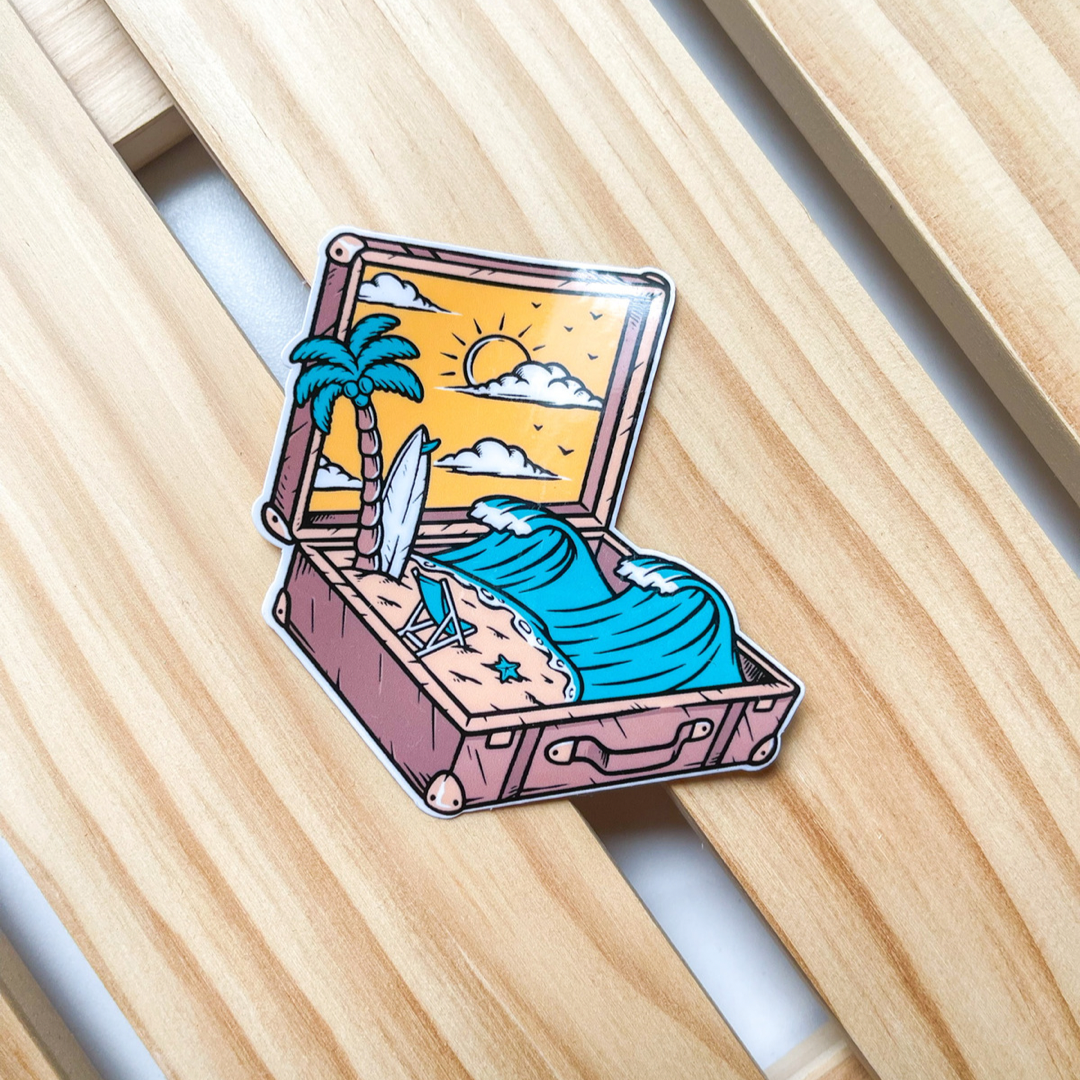 Island life in a Suitcase Sticker