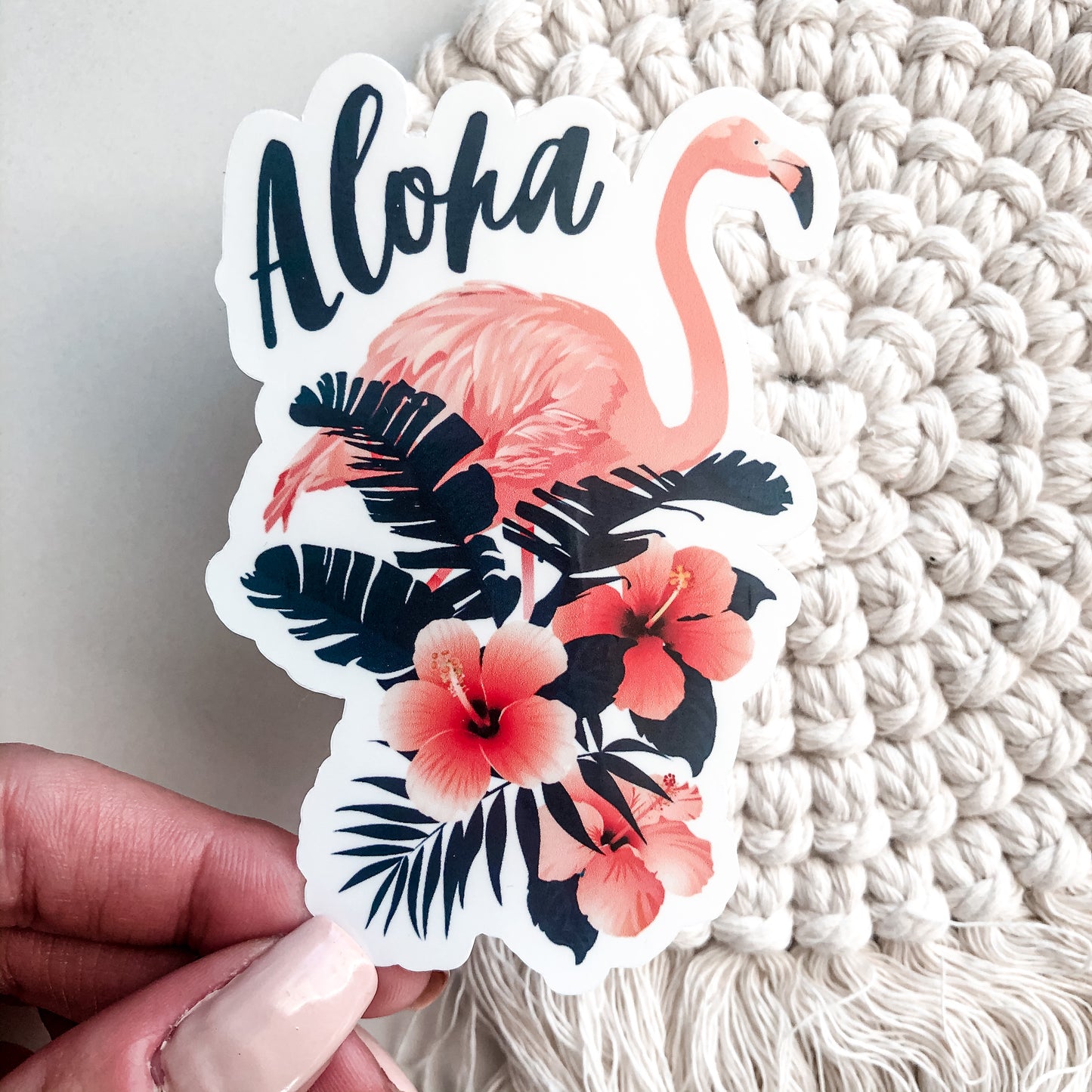 Aloha Flamingo Sticker